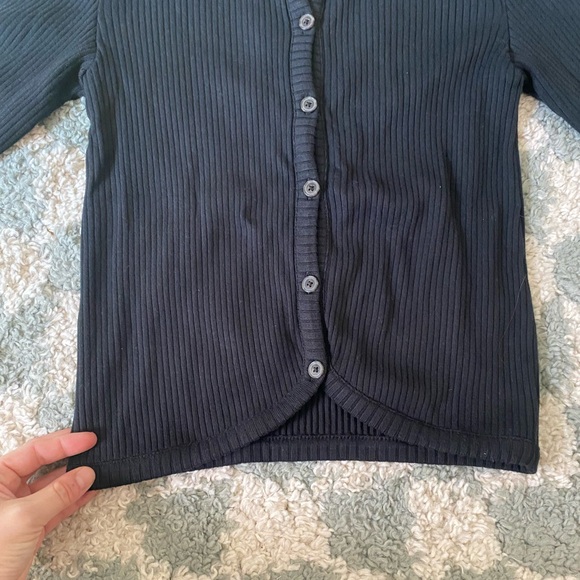 NWT Madewell Curved-Hem Polo Cardigan Tee - Picture 3 of 7